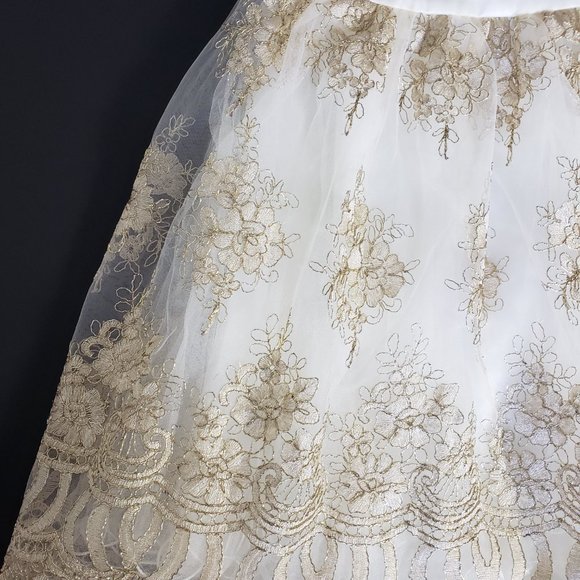 Chi Chi London Embroidered Skirt Tulle 12 ASOS - Picture 3 of 13